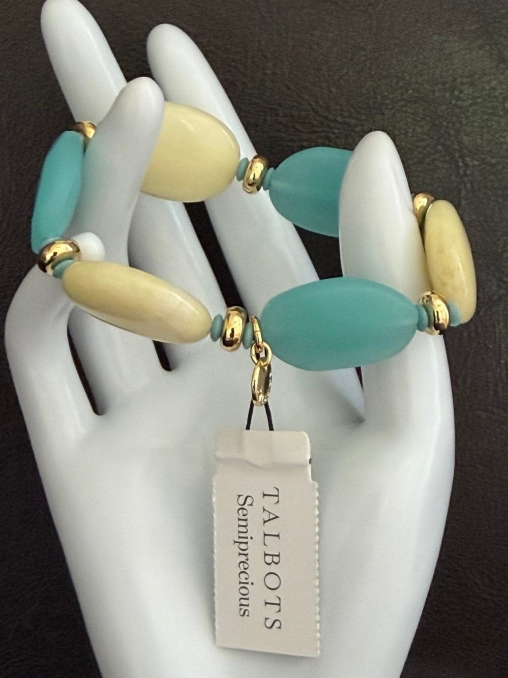 Talbots Garden Gems Stretch Bracelet with Gold-tone Accents